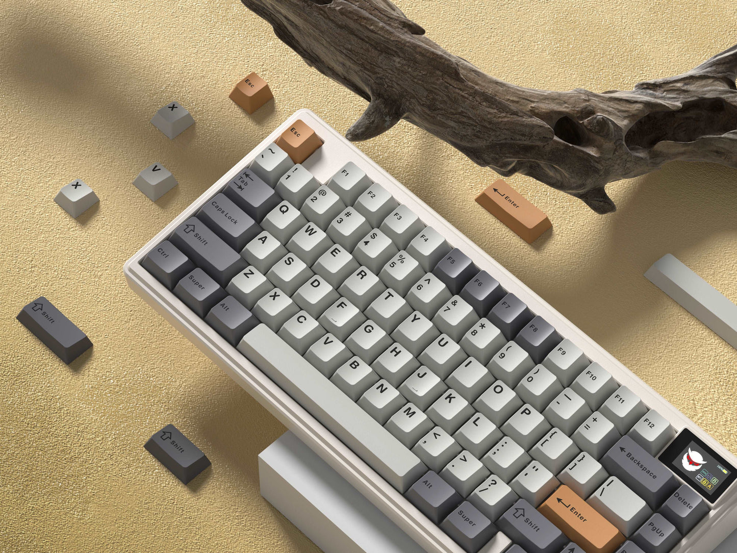 K75 Pro CNC Aluminum Mechanical Keyboard Hot Swap Switchs Flex Cuts PCB With PBT Keycaps