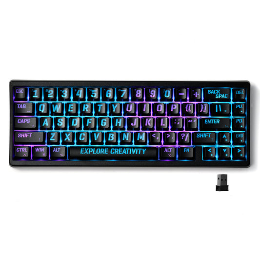 M67 Miami Tri-Mode Mechanical Keyboard With IMD-Tech Keycaps