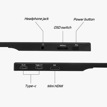 ReHisk RE-15.6SC -  Portable Monitor With Smart Cover