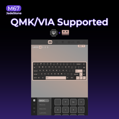 M67 JadeStone Mechanical Keyboard With IMD-Tech Keycaps (Stellar White)