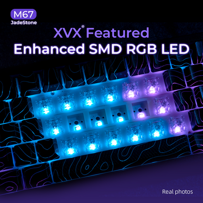 M67 JadeStone Mechanical Keyboard With IMD-Tech Keycaps (Stellar White)