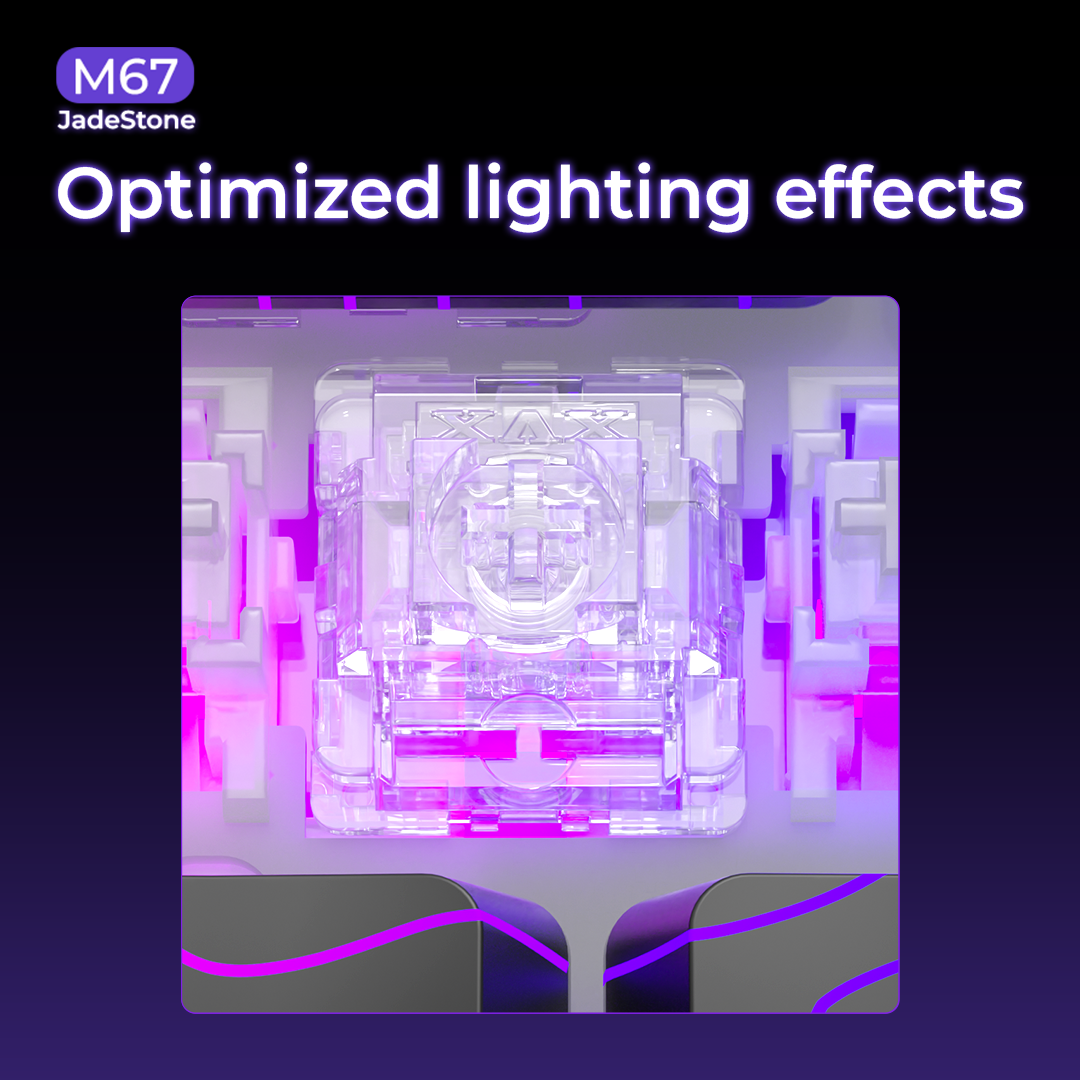 M67 JadeStone Mechanical Keyboard With IMD-Tech Keycaps (Stellar White)