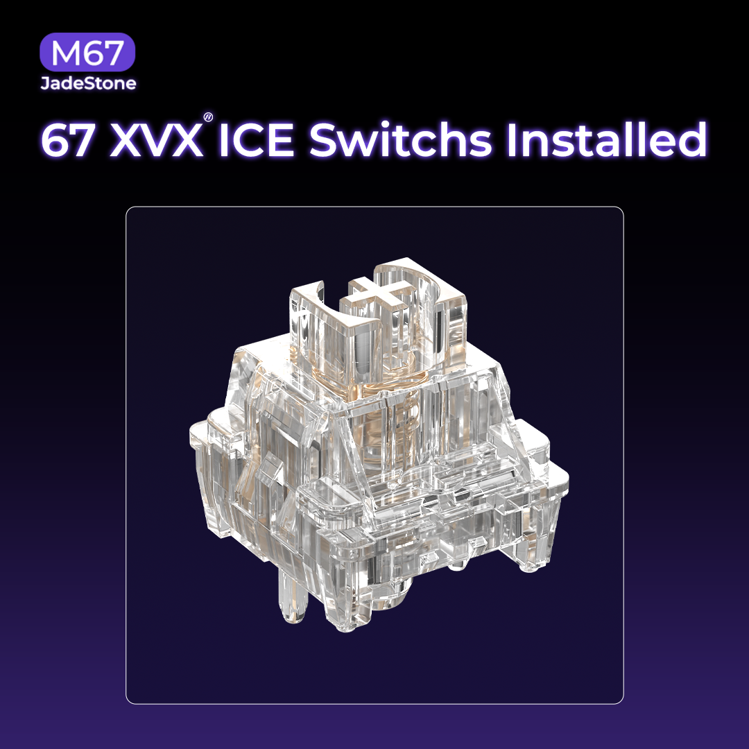 M67 JadeStone Mechanical Keyboard With IMD-Tech Keycaps (Stellar White)
