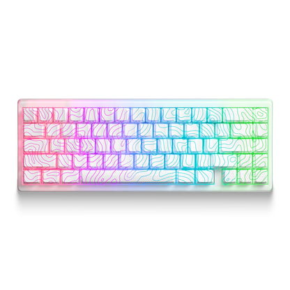 M67 JadeStone Mechanical Keyboard With IMD-Tech Keycaps (Stellar White)
