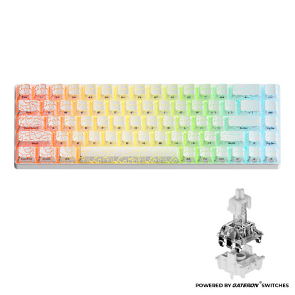 HE68 Rapid Trigger Gaming Hall Effect Keyboard Gateron Magnetic swiths 68% Wired Mechanical Keyboard with IMD-Tech Keycaps