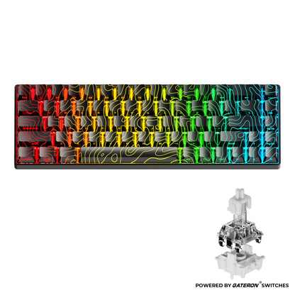 HE68 Rapid Trigger Gaming Hall Effect Keyboard Gateron Magnetic swiths 68% Wired Mechanical Keyboard with IMD-Tech Keycaps