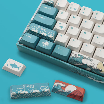 M61 Coral Sea Themed 61 Keys Wired/Wireless Mechanical Keyboard
