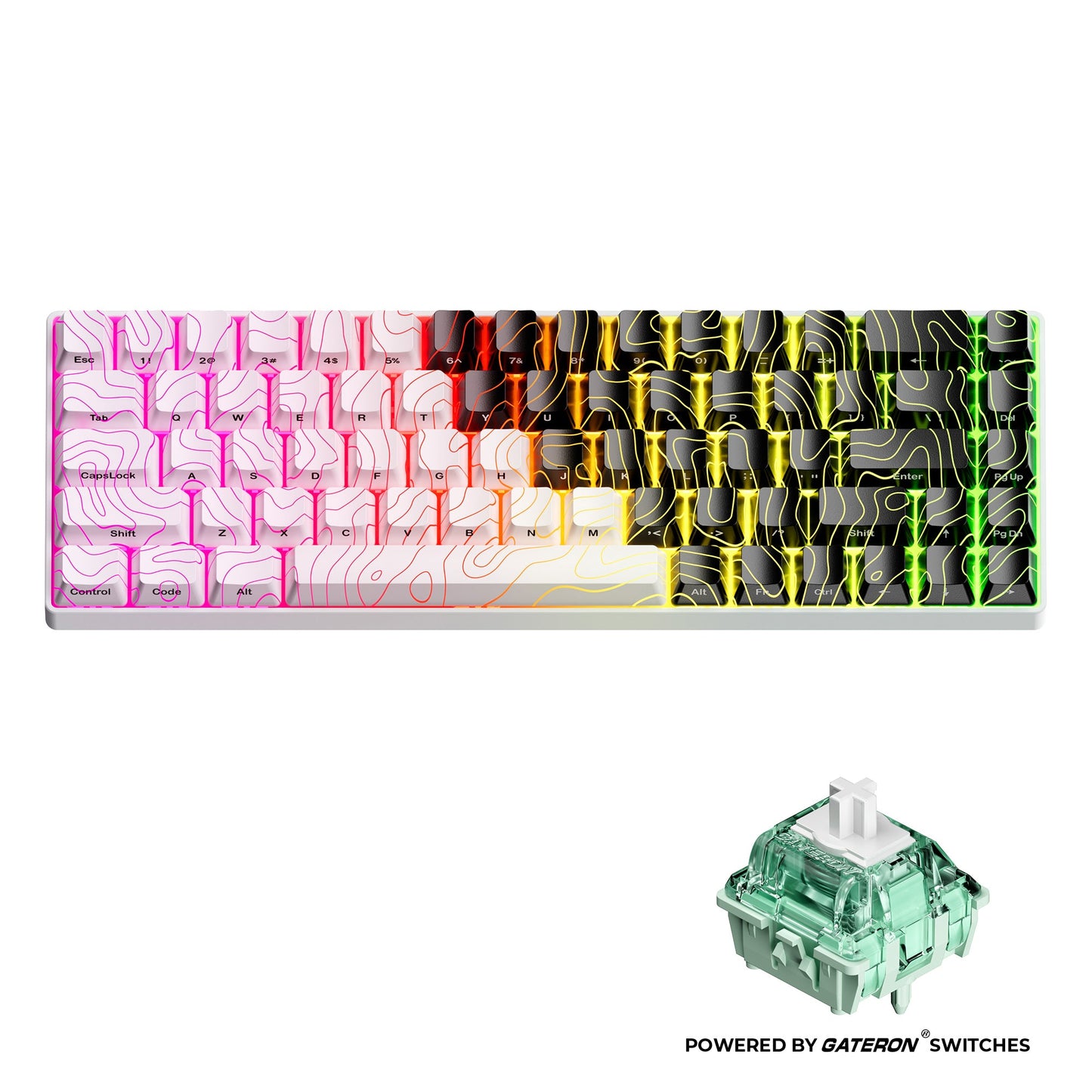 HE68 Rapid Trigger Gaming Hall Effect Keyboard Gateron Magnetic swiths 68% Wired Mechanical Keyboard with IMD-Tech Keycaps