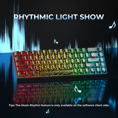 HE68 Rapid Trigger Gaming Hall Effect Keyboard Gateron Magnetic swiths 68% Wired Mechanical Keyboard with IMD-Tech Keycaps