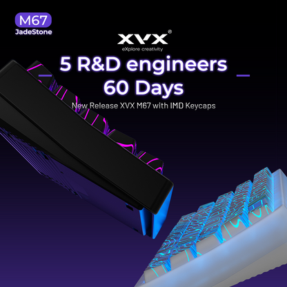 M67 JadeStone Mechanical Keyboard With IMD-Tech Keycaps (Stellar White)