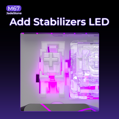 M67 JadeStone Mechanical Keyboard With IMD-Tech Keycaps (Stellar White)