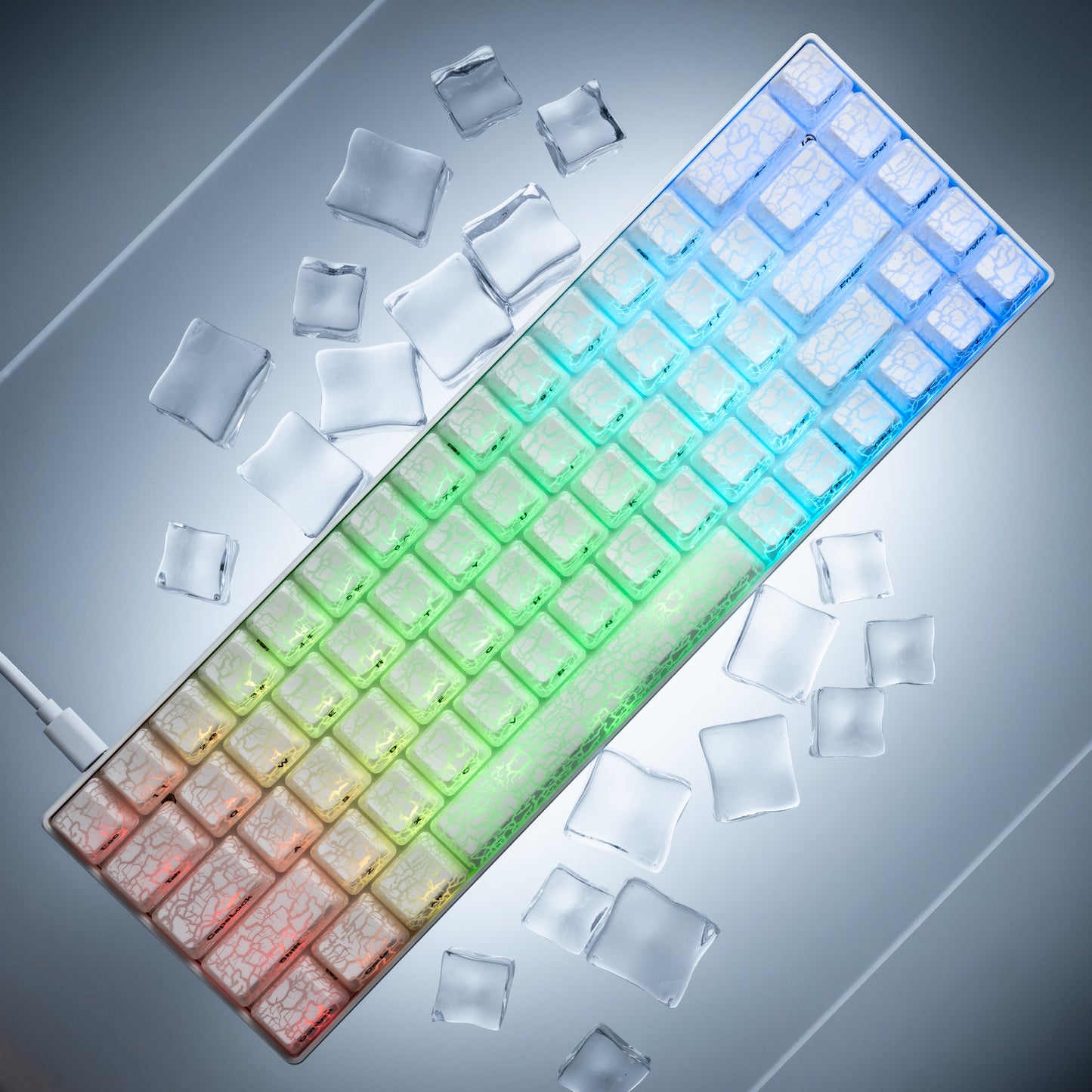 HE68 Rapid Trigger Gaming Hall Effect Keyboard Gateron Magnetic swiths 68% Wired Mechanical Keyboard with IMD-Tech Keycaps