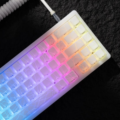 M67 JadeStone Mechanical Keyboard With IMD-Tech Keycaps (SPIDER WEB Version Pattern)（Tri-Mode）