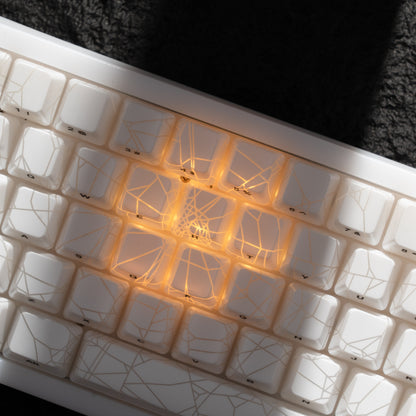 M67 JadeStone Mechanical Keyboard With IMD-Tech Keycaps (SPIDER WEB Version Pattern)（Tri-Mode）