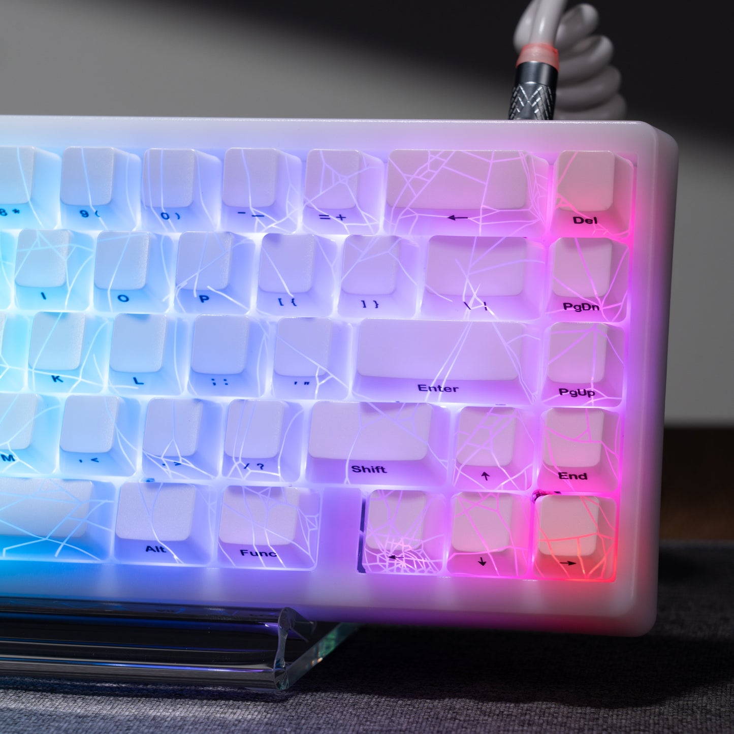 M67 JadeStone Mechanical Keyboard With IMD-Tech Keycaps (SPIDER WEB Version Pattern)（Tri-Mode）