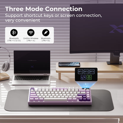 K75 Pro CNC Aluminum Mechanical Keyboard Hot Swap Switchs Flex Cuts PCB With PBT Keycaps