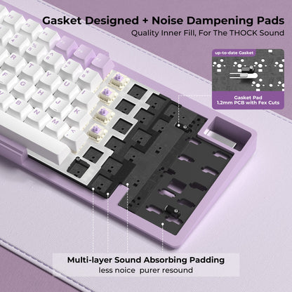 K75 Pro CNC Aluminum Mechanical Keyboard Hot Swap Switchs Flex Cuts PCB With PBT Keycaps