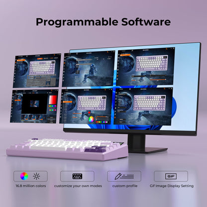 K75 Pro CNC Aluminum Mechanical Keyboard Hot Swap Switchs Flex Cuts PCB With PBT Keycaps