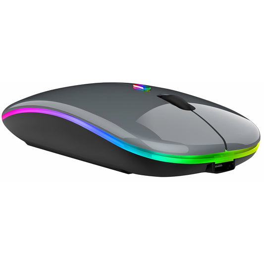 Wireless RGB Mouse Silent Rechargeable Bluetooth Mouse with LED Backlight for PC & Laptop