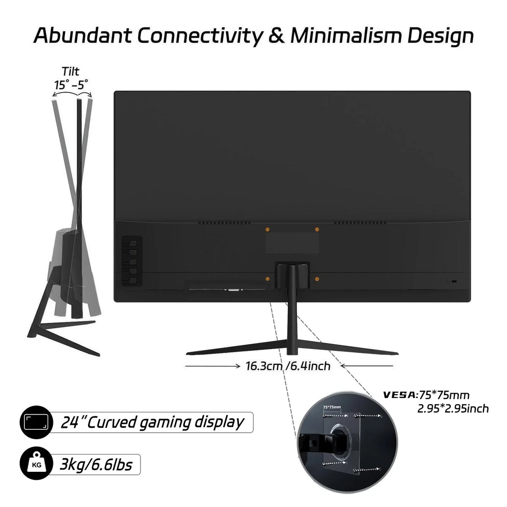 Rehisk 24Inch 180Hz Full HD 1080P Gaming Monitor - RE241KV2